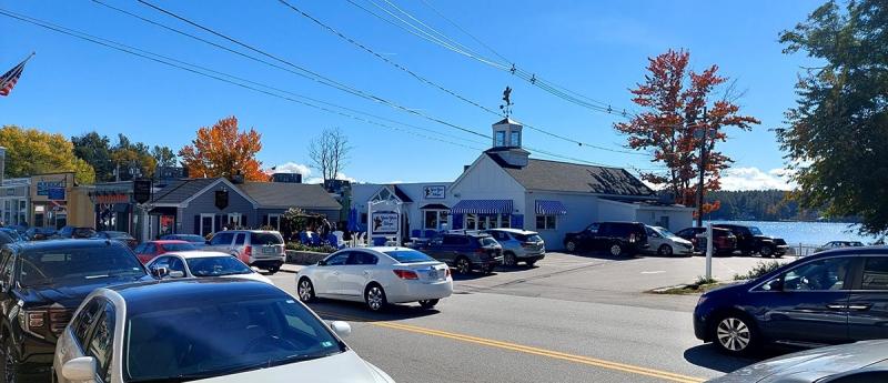 The picturesque town of Wolfeboro is surrounded by lakes.