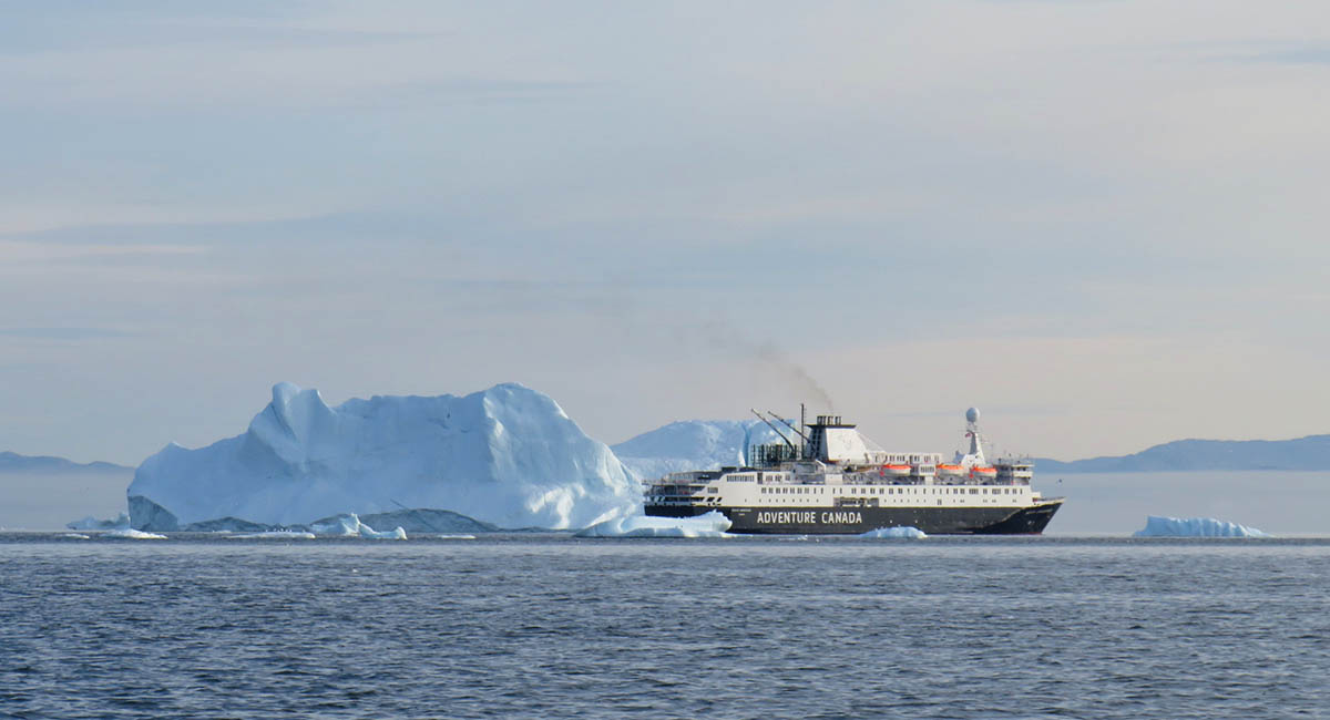 Adventure Canada_Ocean Endeavour beside Ilulissat icebergs