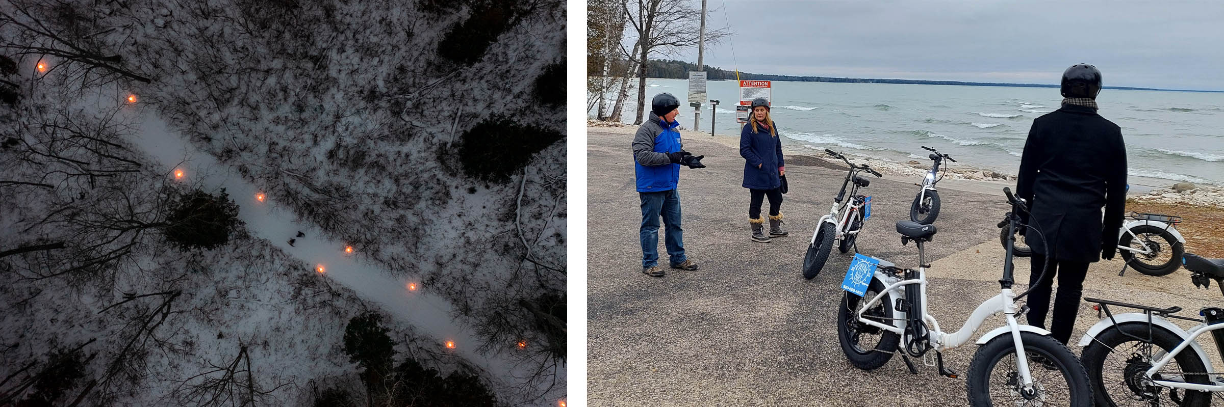 Door County_Dan Eggert -Whitefish Dunes Candle light hikeRight_e-biking_Sept 2023