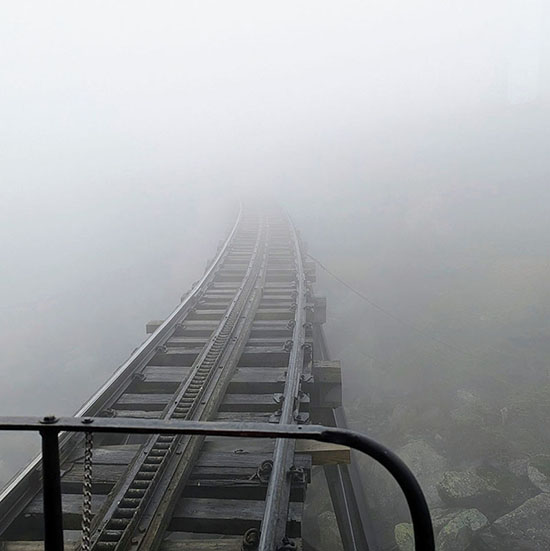 New Hampshire_Ascending the cog through the fog_Michael Bussiere_small