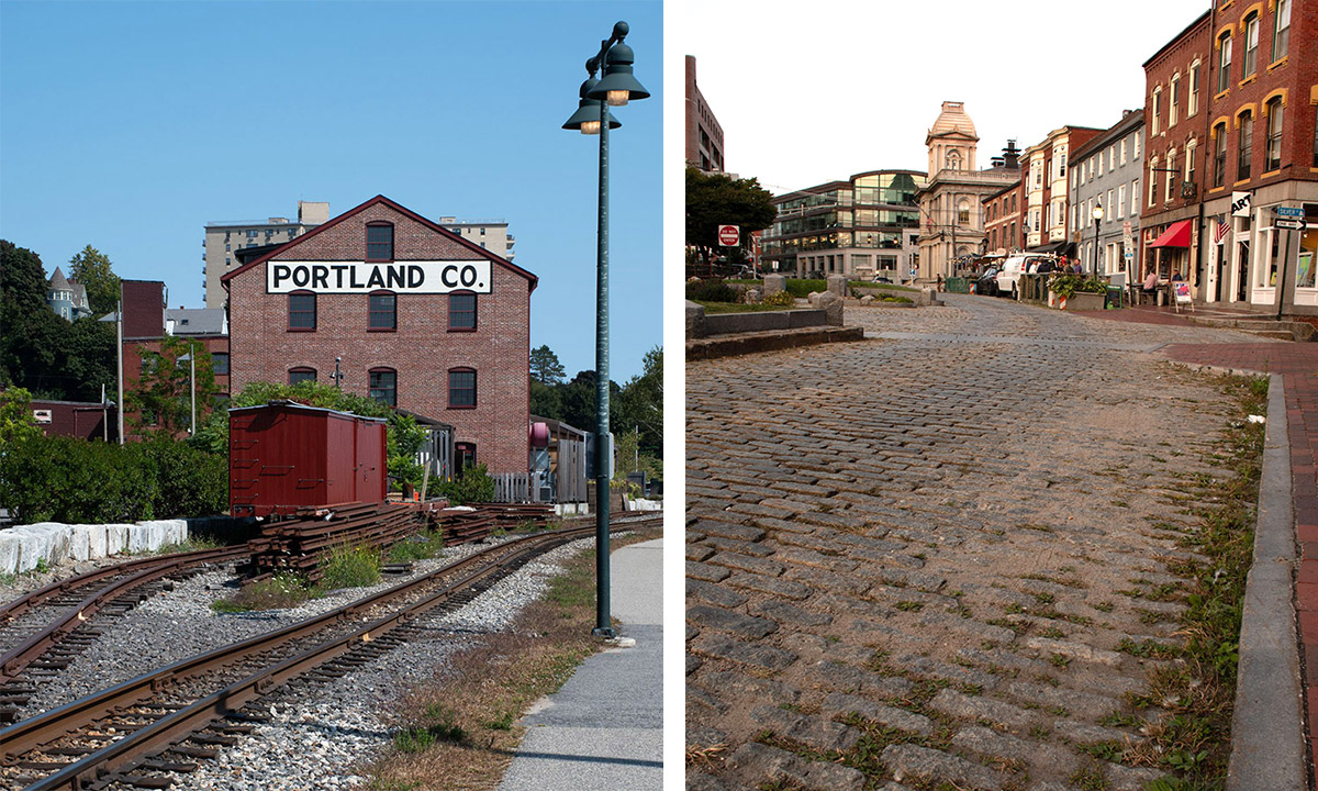 Portland_train tracks_cobble stoned streets_Carole Jobin_Oct 2024